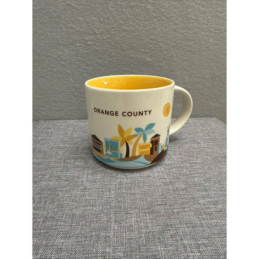 Starbucks "You Are Here" Series Orange County 14oz Ceramic Coffee Mug Cup 2016